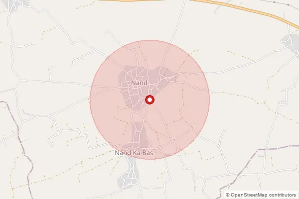 Map showing approximate area covered by Pincode 333010 — Shekhasar B.O, Jhunjhunu