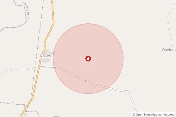 Map showing approximate area covered by Pincode 333025 — Jakhora B.O, Jhunjhunu