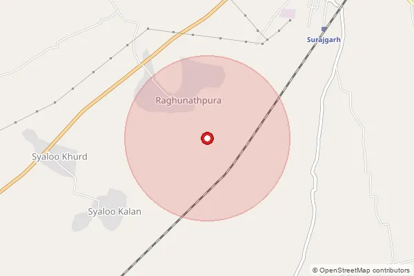 Map showing approximate area covered by Pincode 333029 — Pilod B.O, Jhunjhunu