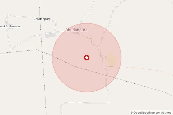 Map showing approximate area covered by Pincode 333033 — Dhulwa B.O, Jhunjhunu