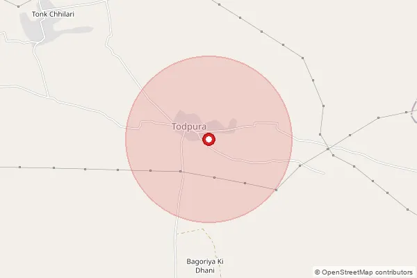 Map showing approximate area covered by Pincode 333303 — Lohargal B.O, Jhunjhunu