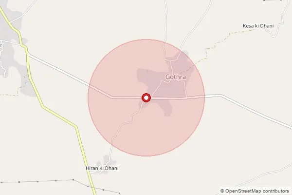 Map showing approximate area covered by Pincode 333304 — Birol B.O, Jhunjhunu