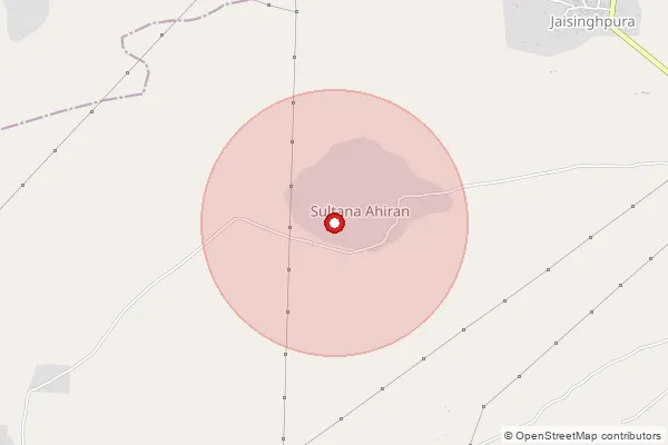 Map showing approximate area covered by Pincode 333502 — Kalakhari B.O, Jhunjhunu