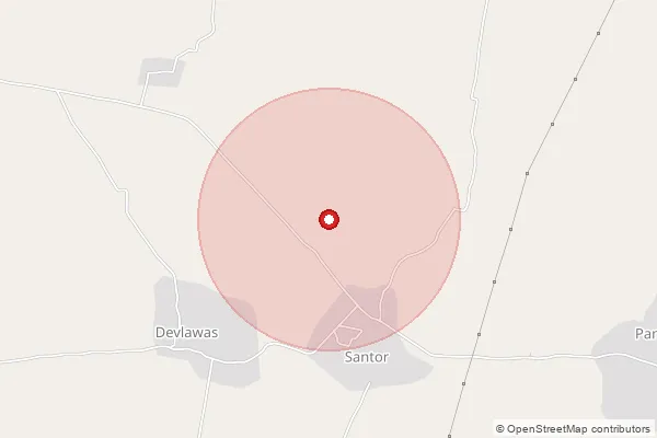 Map showing approximate area covered by Pincode 333515 — Nihaloth B.O, Jhunjhunu