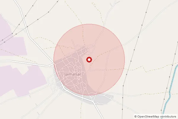 Map showing approximate area covered by Pincode 334006 — Bichhwal Ind.Area S.O, Bikaner