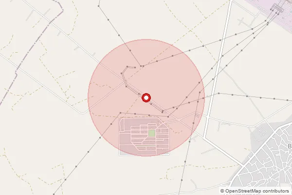 Map showing approximate area covered by Pincode 334305 — Bhaluri B.O, Bikaner