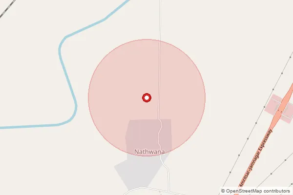 Map showing approximate area covered by Pincode 334603 — Hansera B.O, Bikaner