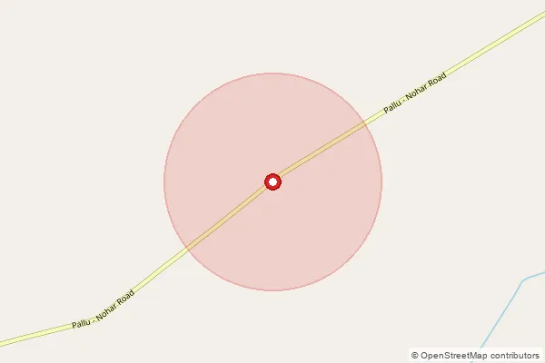 Map showing approximate area covered by Pincode 334604 — Jaitpur B.O, Bikaner