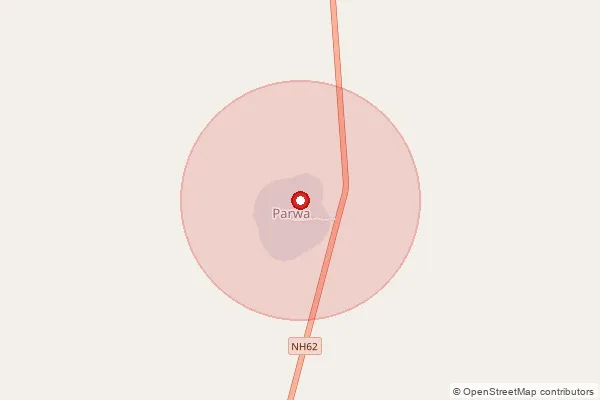 Map showing approximate area covered by Pincode 334801 — Bhamatsar B.O, Bikaner