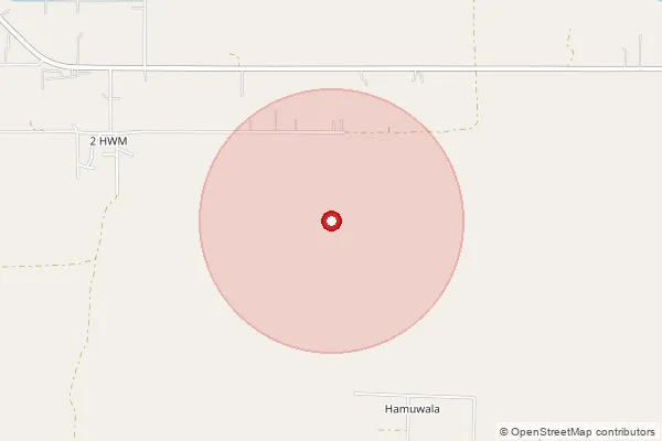 Map showing approximate area covered by Pincode 334808 — Pahalwan Ka Bera, Bikaner