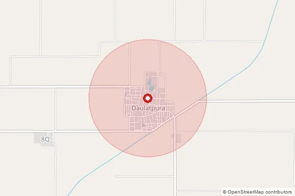 Map showing approximate area covered by Pincode 335038 — Matili Rathan B.O, Ganganagar