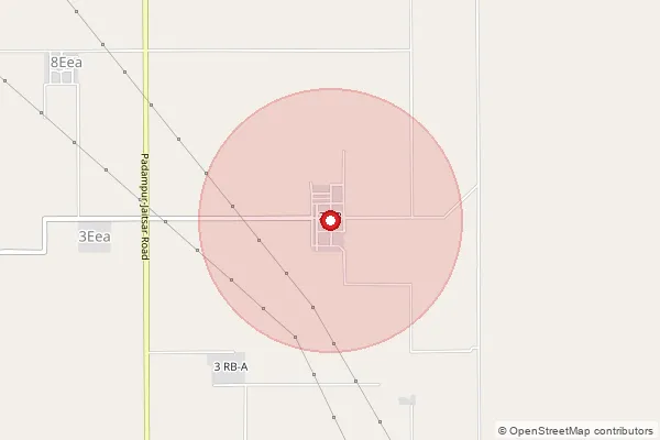 Map showing approximate area covered by Pincode 335041 — 5nn B.O, Ganganagar