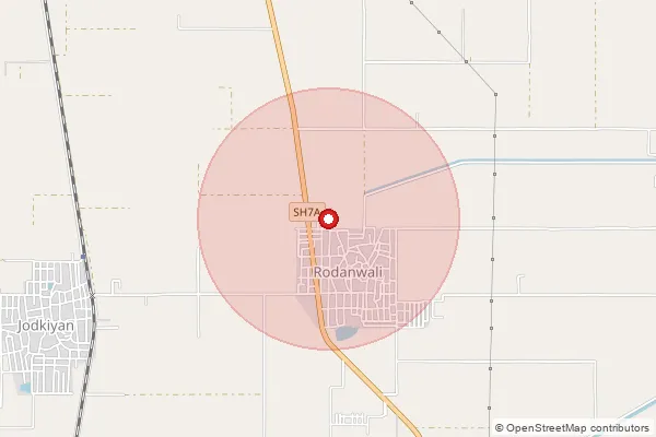 Map showing approximate area covered by Pincode 335512 — Hanumangarh Jn. H.O, Hanumangarh