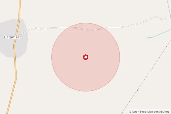 Map showing approximate area covered by Pincode 335521 — Purabsar S.O., Hanumangarh