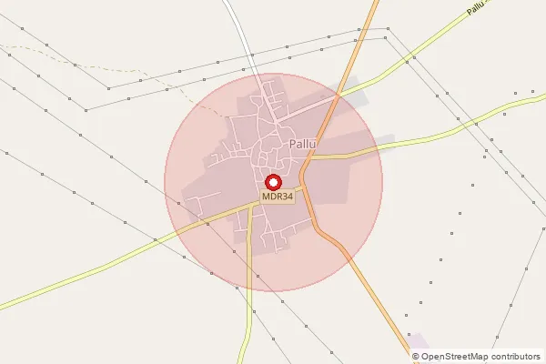 Map showing approximate area covered by Pincode 335522 — Pallu S.O, Hanumangarh