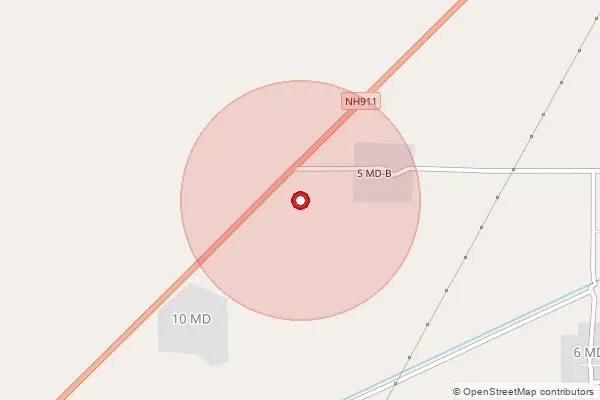 Map showing approximate area covered by Pincode 335703 — Ramsinghpur S.O, Ganganagar