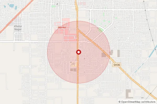 Map showing approximate area covered by Pincode 335901 — Dullapur Kerri B.O, Ganganagar