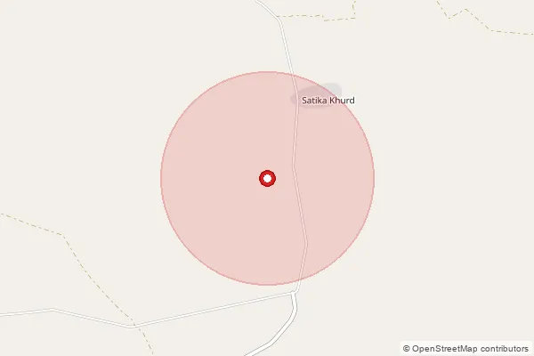 Map showing approximate area covered by Pincode 341020 — Bhundel B.O, Nagaur
