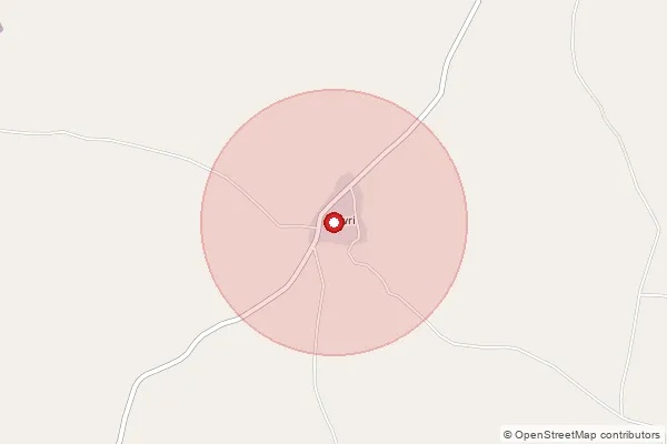 Map showing approximate area covered by Pincode 341029 — Pipasar B.O, Nagaur