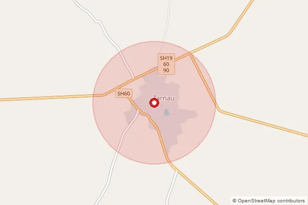 Map showing approximate area covered by Pincode 341030 — Tarnau S.O, Nagaur