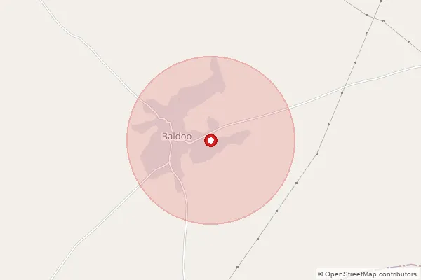 Map showing approximate area covered by Pincode 341316 — Nimbijodhan S.O, Nagaur