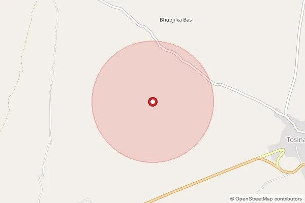 Map showing approximate area covered by Pincode 341319 — Chindaliya B.O, Nagaur