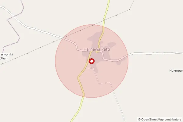 Map showing approximate area covered by Pincode 341501 — Nimbri B.O, Nagaur