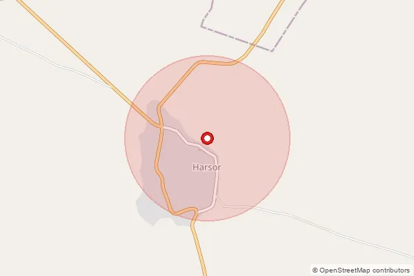 Map showing approximate area covered by Pincode 341515 — Harsore S.O, Nagaur