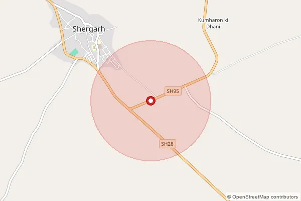 Map showing approximate area covered by Pincode 342022 — Chaba Bo, Jodhpur