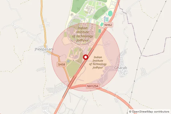 Map showing approximate area covered by Pincode 342030 — Iit Jodhpur, Jodhpur