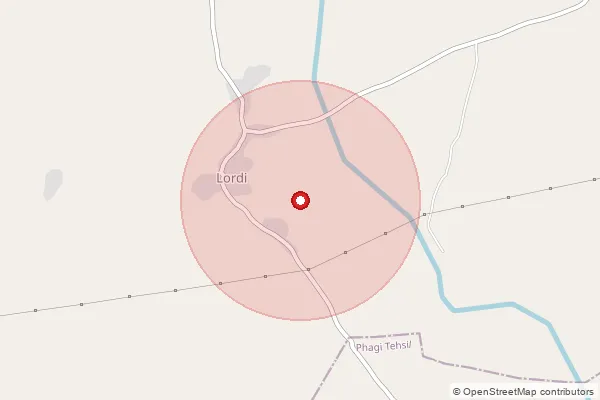 Map showing approximate area covered by Pincode 342037 — Danwra Bo, Jodhpur