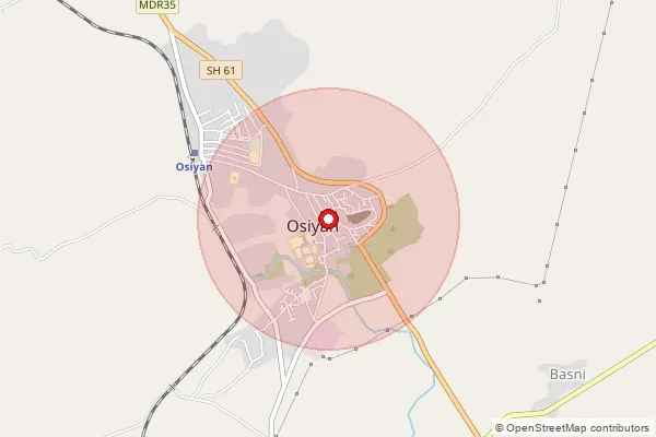 Map showing approximate area covered by Pincode 342303 — Neora Bo, Jodhpur