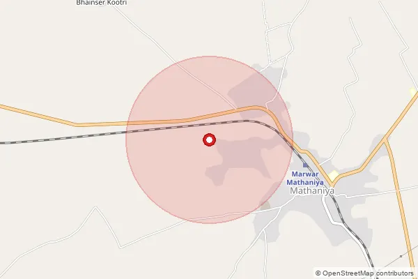 Map showing approximate area covered by Pincode 342305 — Jud Bo, Jodhpur