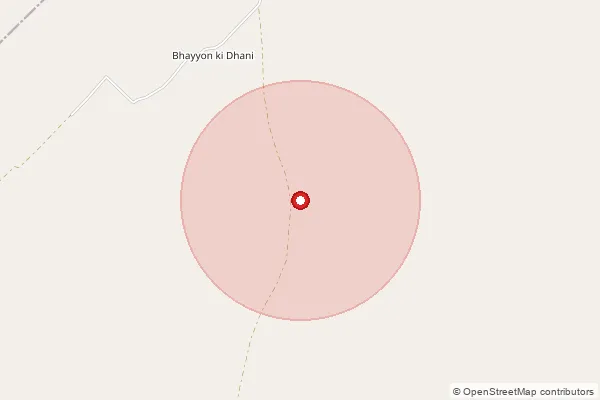 Map showing approximate area covered by Pincode 342309 — Bhojakore Bo, Jodhpur