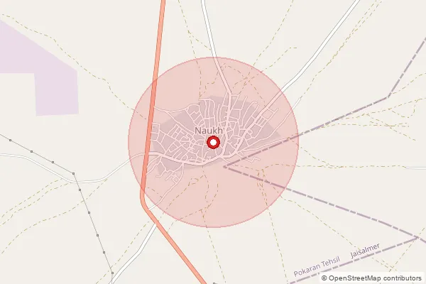 Map showing approximate area covered by Pincode 342310 — Nokh So, Jaisalmer