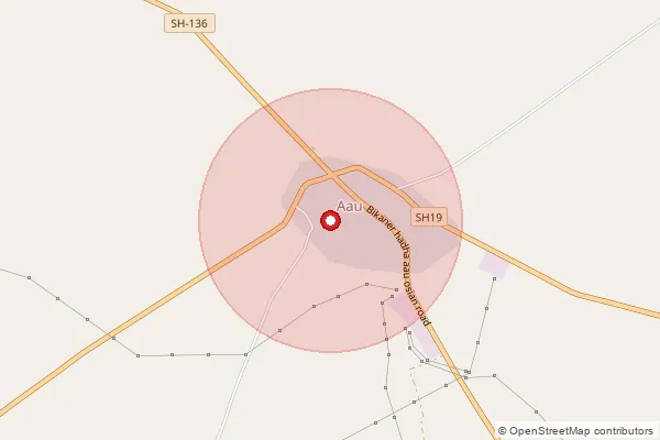 Map showing approximate area covered by Pincode 342311 — Aau So, Jodhpur