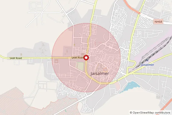 Map showing approximate area covered by Pincode 342314 — Utwaliya Bo, Jodhpur