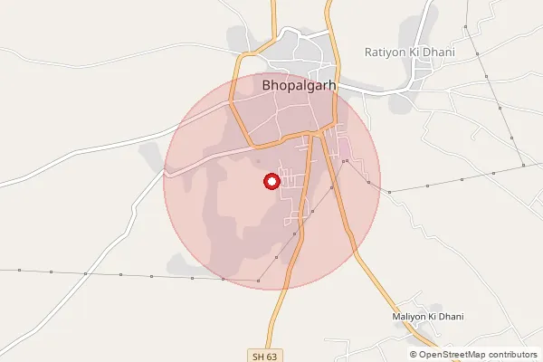 Map showing approximate area covered by Pincode 342603 — Birai Bo, Jodhpur