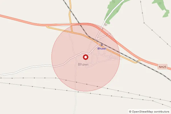 Map showing approximate area covered by Pincode 342605 — Hariada Bo, Jodhpur