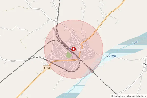 Map showing approximate area covered by Pincode 342802 — Kakani Bo, Jodhpur