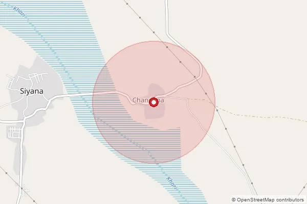 Map showing approximate area covered by Pincode 343024 — Raipuria B.O, Jalore