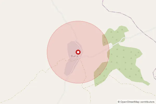 Map showing approximate area covered by Pincode 343028 — Basda Dhanji B.O, Jalore