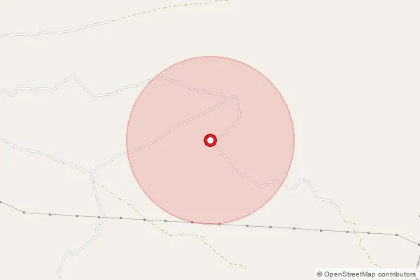 Map showing approximate area covered by Pincode 343040 — Ajodar B.O, Jalore