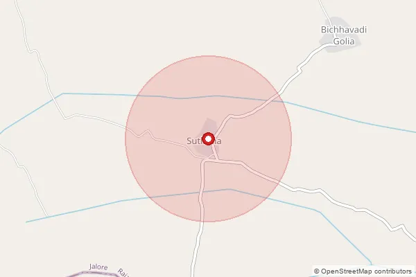 Map showing approximate area covered by Pincode 343041 — Achalpur B.O, Jalore