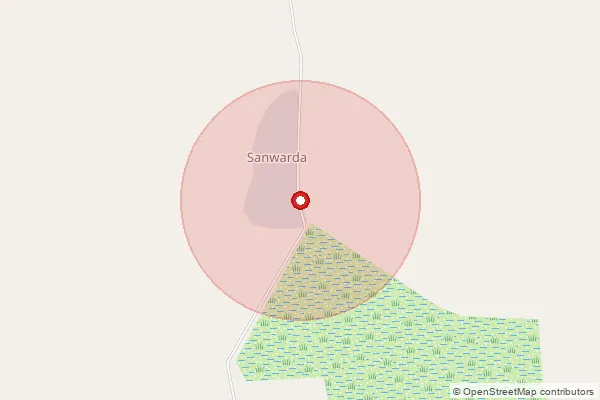 Map showing approximate area covered by Pincode 344021 — Bhalron Ka Bada B.O, Barmer