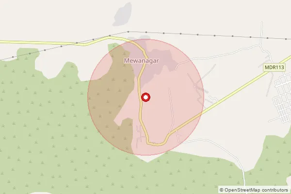 Map showing approximate area covered by Pincode 344025 — Variya Tagji, Barmer