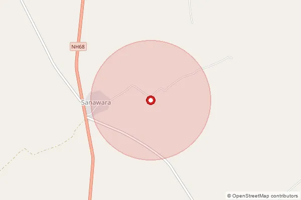 Map showing approximate area covered by Pincode 344708 — Bachhrau B.O, Barmer