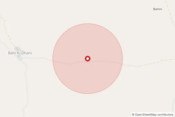 Map showing approximate area covered by Pincode 344801 — Dharna B.O, Barmer