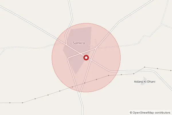 Map showing approximate area covered by Pincode 345026 — Sankra So Jaisalmer, Jaisalmer