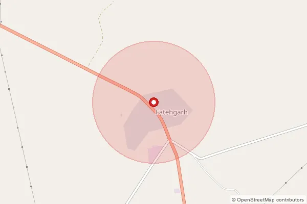 Map showing approximate area covered by Pincode 345027 — Fatehgarh So, Jaisalmer
